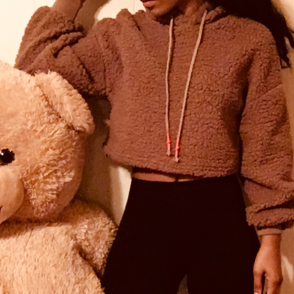Teddy Crop hoodie